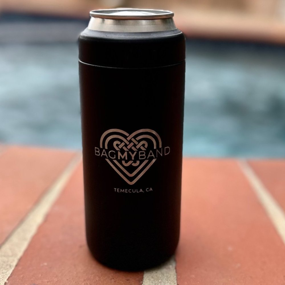 YETI RAMBLER® 12 OZ COLSTER® SLIM CAN COOLER - BLACK